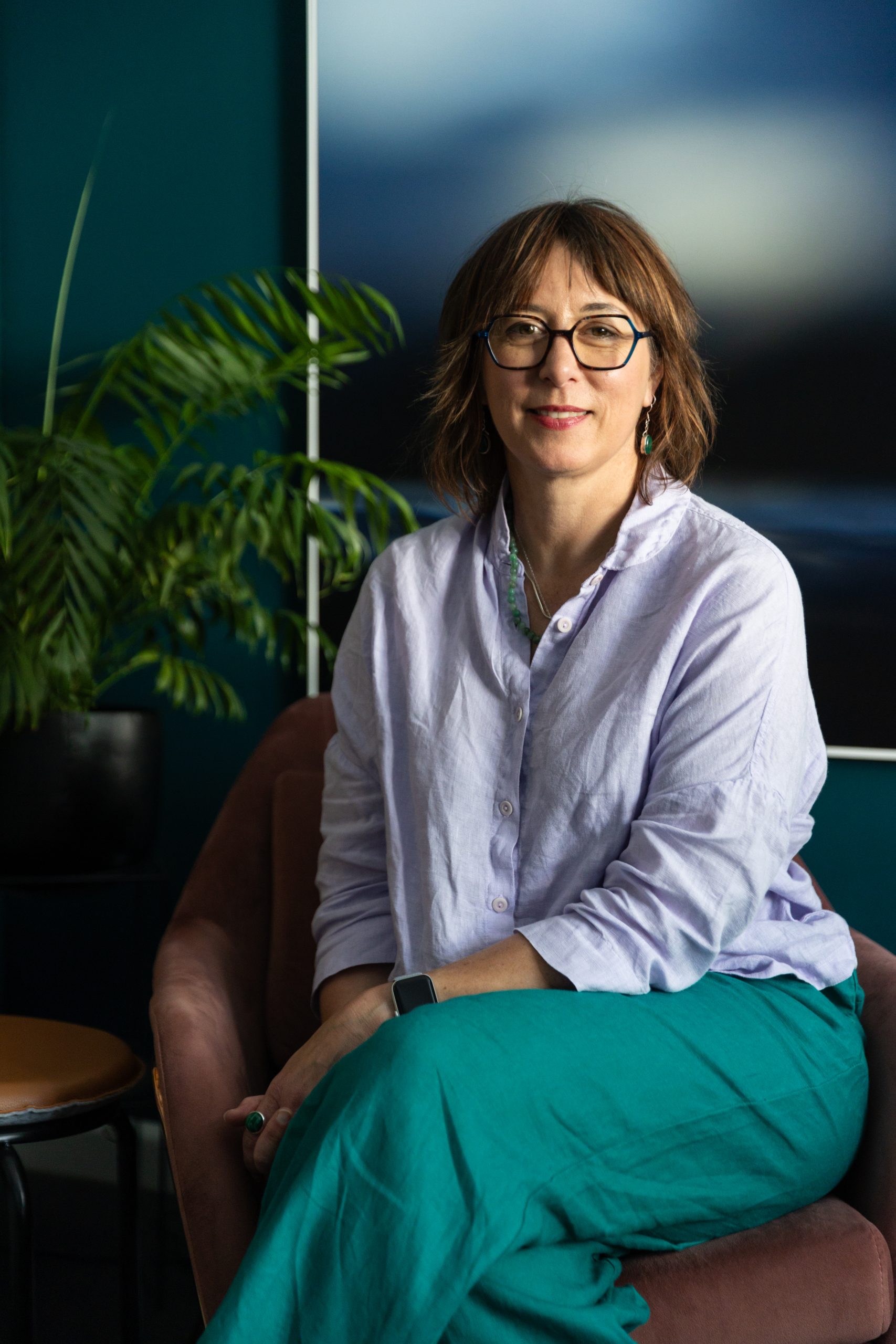 Nonie Carr, Counselling and Clinical Psychologist, seated in her Albert Park practice