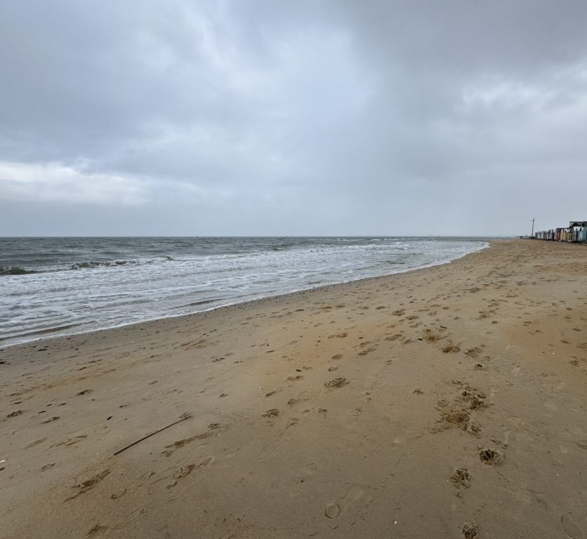Stormy beach shoreline reflecting attention and performance under pressure