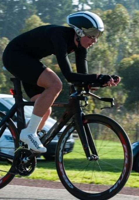 Enhance Life Psychology - Nonie Carr racing in a time trial; photo taken by Troy Baker